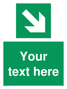 SV6289: Safe condition Custom arrow down right sign