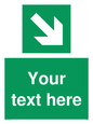 SV6289: Safe condition Custom arrow down right sign