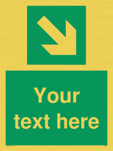SV6289: Safe condition Custom arrow down right sign