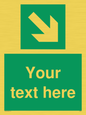 SV6289: Safe condition Custom arrow down right sign