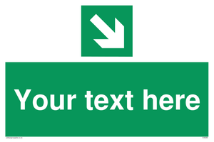 SV6289: Safe condition Custom arrow down right sign