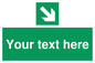 SV6289: Safe condition Custom arrow down right sign