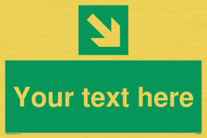 SV6289: Safe condition Custom arrow down right sign