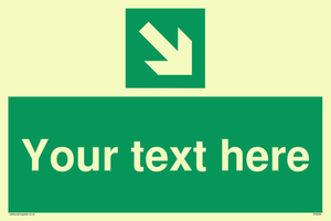 SV6289: Safe condition Custom arrow down right sign