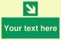 SV6289: Safe condition Custom arrow down right sign