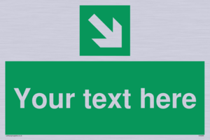 SV6289: Safe condition Custom arrow down right sign