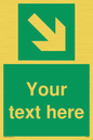 SV6289: Safe condition Custom arrow down right sign