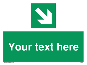 SV6289: Safe condition Custom arrow down right sign