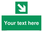 SV6289: Safe condition Custom arrow down right sign