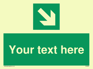 SV6289: Safe condition Custom arrow down right sign