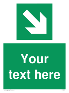 SV6289: Safe condition Custom arrow down right sign