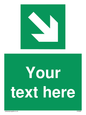 SV6289: Safe condition Custom arrow down right sign