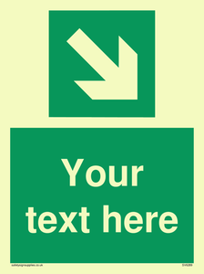 SV6289: Safe condition Custom arrow down right sign