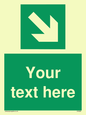 SV6289: Safe condition Custom arrow down right sign