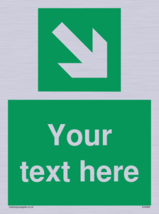 SV6289: Safe condition Custom arrow down right sign