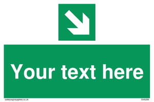 SV6289: Safe condition Custom arrow down right sign
