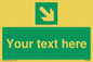 SV6289: Safe condition Custom arrow down right sign