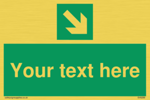 SV6289: Safe condition Custom arrow down right sign