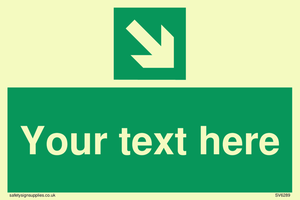 SV6289: Safe condition Custom arrow down right sign