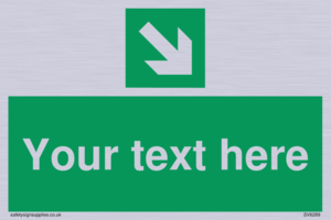 SV6289: Safe condition Custom arrow down right sign