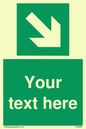 SV6289: Safe condition Custom arrow down right sign