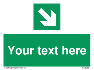 SV6289: Safe condition Custom arrow down right sign