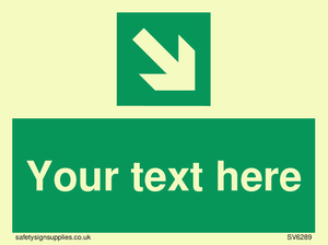 SV6289: Safe condition Custom arrow down right sign