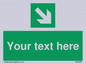 SV6289: Safe condition Custom arrow down right sign