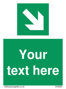 SV6289: Safe condition Custom arrow down right sign