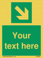 SV6289: Safe condition Custom arrow down right sign