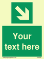 SV6289: Safe condition Custom arrow down right sign
