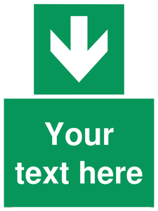 SV6290: Safe condition Custom arrow down sign