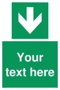 SV6290: Safe condition Custom arrow down sign