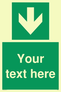 SV6290: Safe condition Custom arrow down sign