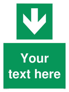 SV6290: Safe condition Custom arrow down sign