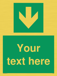 SV6290: Safe condition Custom arrow down sign