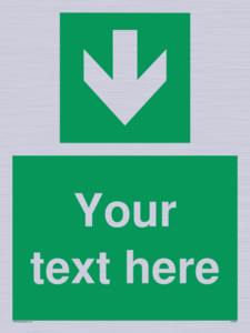 SV6290: Safe condition Custom arrow down sign