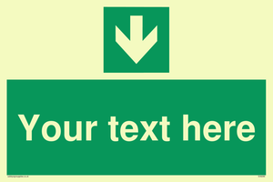 SV6290: Safe condition Custom arrow down sign