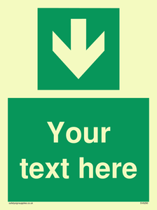 SV6290: Safe condition Custom arrow down sign