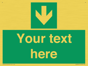 SV6290: Safe condition Custom arrow down sign