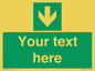 SV6290: Safe condition Custom arrow down sign