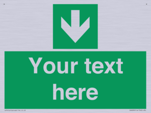 SV6290: Safe condition Custom arrow down sign