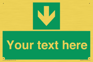 SV6290: Safe condition Custom arrow down sign