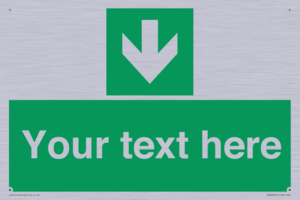 SV6290: Safe condition Custom arrow down sign