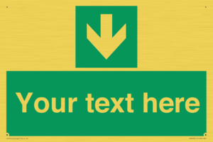 SV6290: Safe condition Custom arrow down sign