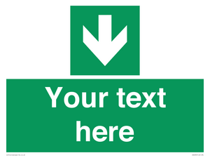 SV6290: Safe condition Custom arrow down sign