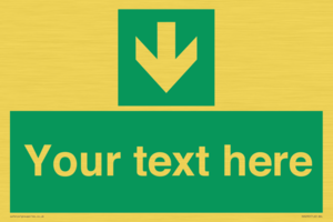 SV6290: Safe condition Custom arrow down sign
