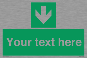 SV6290: Safe condition Custom arrow down sign
