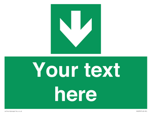 SV6290: Safe condition Custom arrow down sign