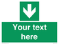 SV6290: Safe condition Custom arrow down sign